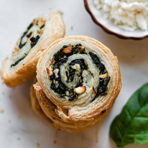 Schar Puff Pastry Spinach and Feta Pinwheels