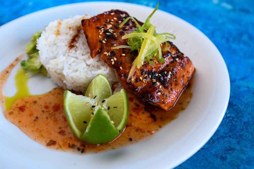 Schezuan Peppercorn Glazed Salmon