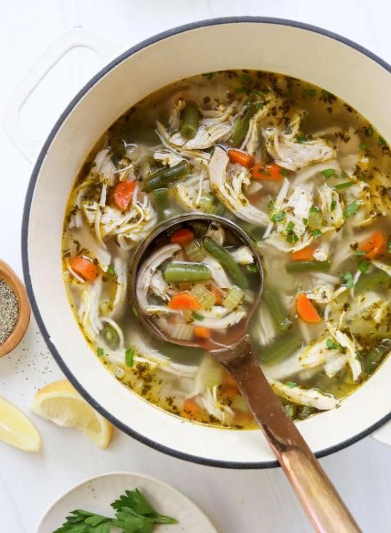 Shredded Chicken and Vegetable Soup