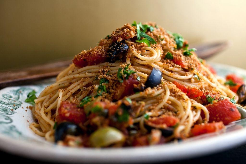 Sicilian olive and caper spaghetti