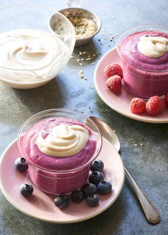 Silken Tofu Pudding with Berries