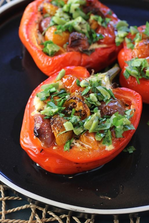 Silken Tofu Stuffed Peppers