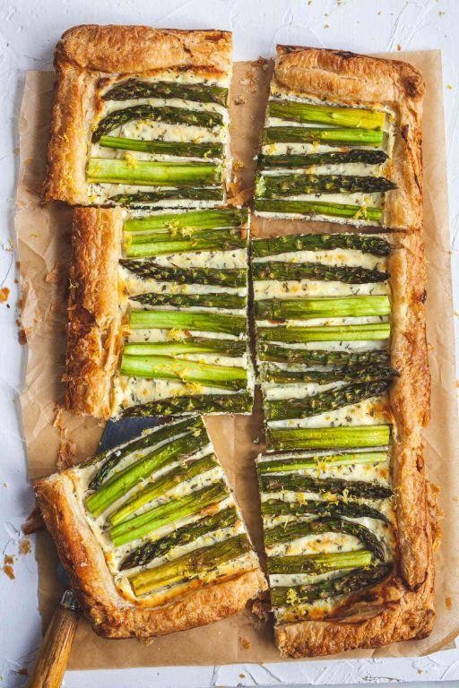 Simple Asparagus and Goat Cheese Tart