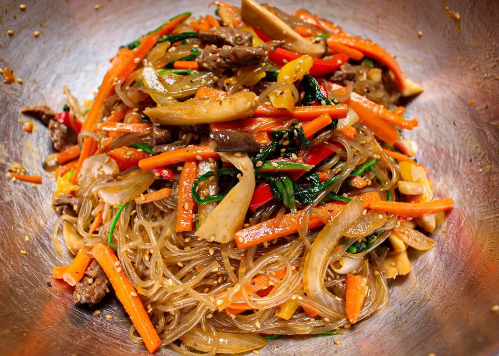 Simple Japchae (Glass Noodle Stir Fry)