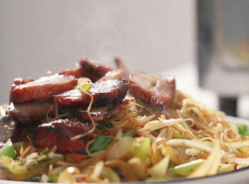Singapore-Style Noodles with Char Siu Pork