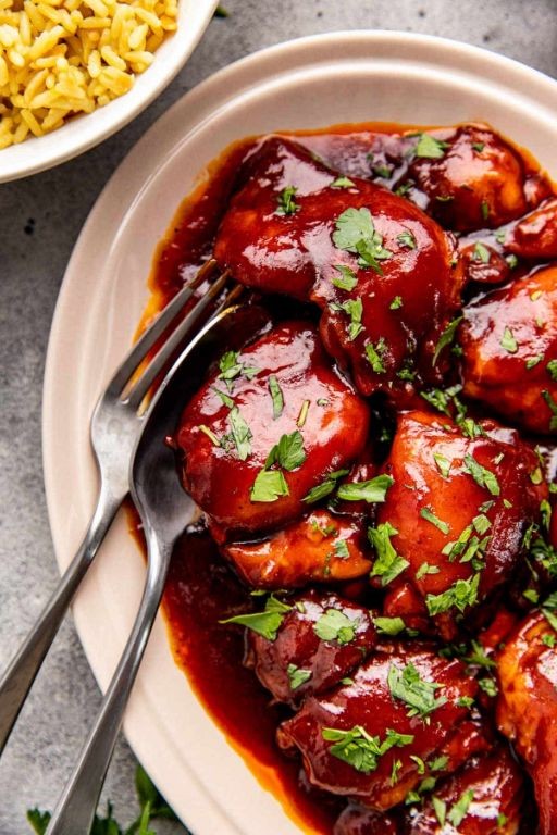 Slow Cooker BBQ Chicken Thighs