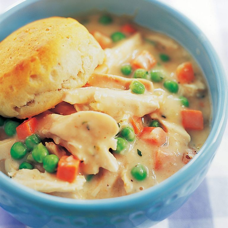 Slow Cooker Chicken Pot Pie with Drop Biscuits