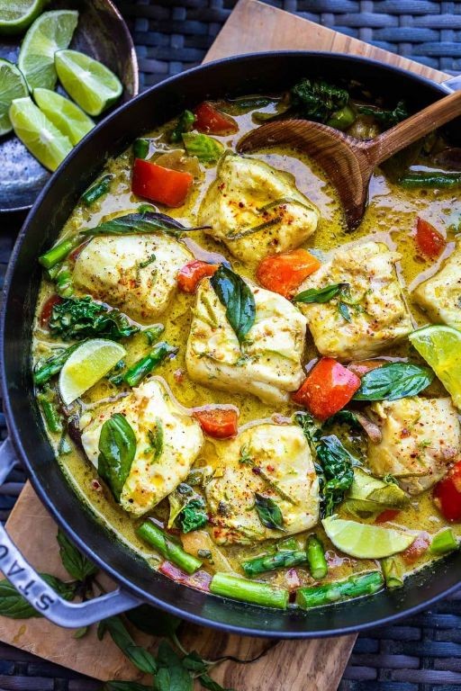 Slow Cooker Thai Basil Fish Curry