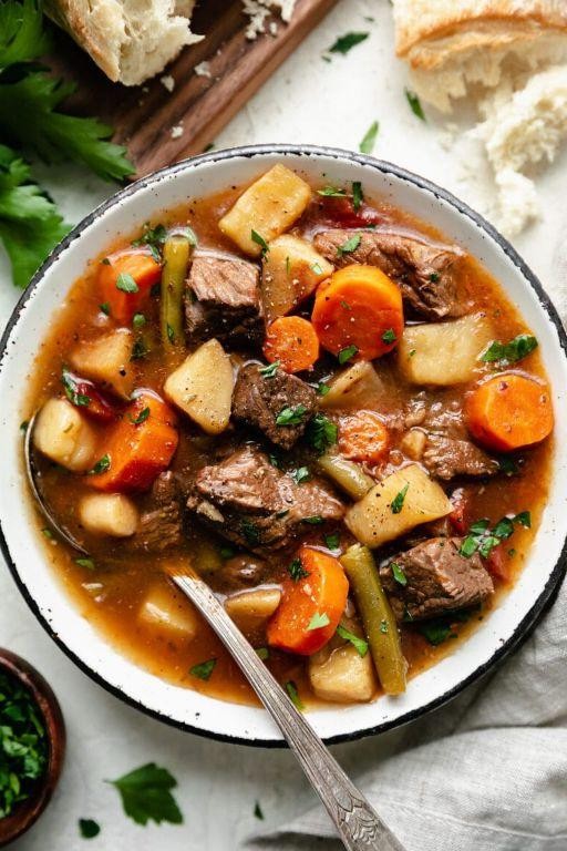 Slow-Cooked Beef Stew with Root Vegetables