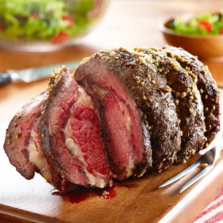 Slow-Roasted Ribeye with Garlic and Thyme