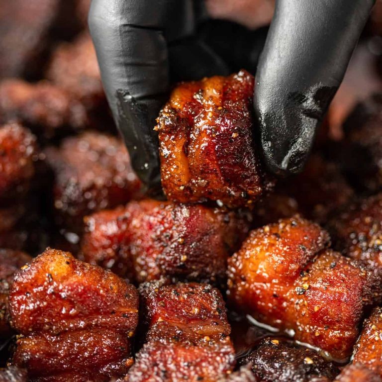 Smoked Pork Belly Burnt Ends