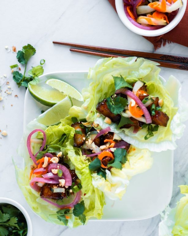 Smoked Pork Belly Lettuce Wraps