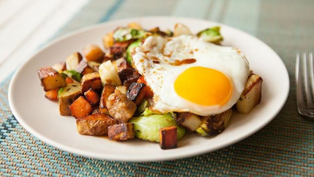 Smoked Pork Belly and Sweet Potato Hash