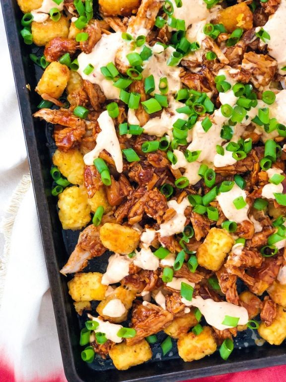 Smoky BBQ Loaded Tater Tot Hotdish