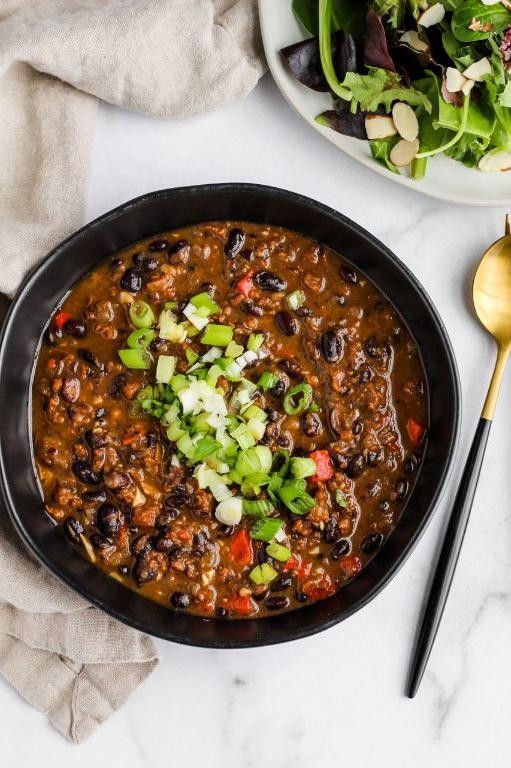 Smoky Black Bean and Chorizo Soup