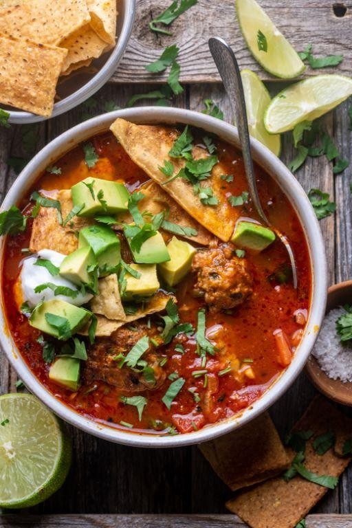 Smoky Chipotle Meatball Soup