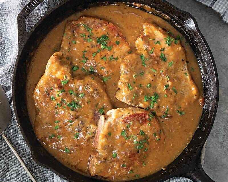 Smothered Pork Chops in Onion Gravy