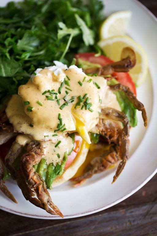 Soft Shell Crab Benedict with Hollandaise