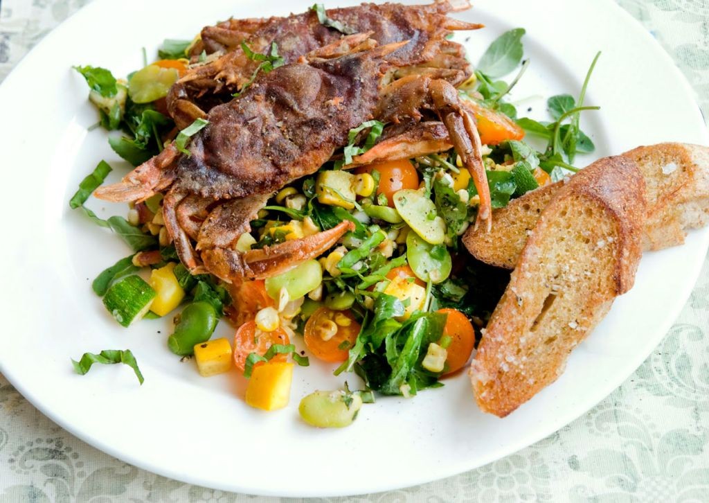Soft Shell Crab Salad with Citrus Vinaigrette