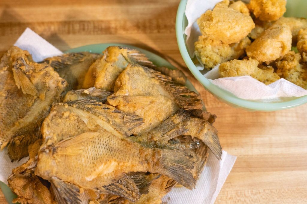 Southern-Style Battered Cod with Hush Puppies
