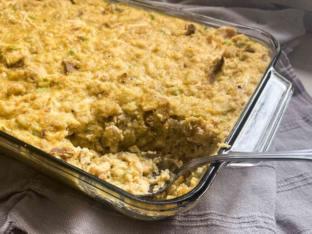 Southern-Style Cornbread Dressing with Chicken Broth