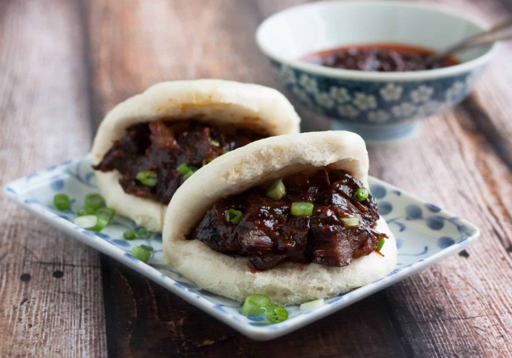 Spam Char Siu Bao Steamed Buns