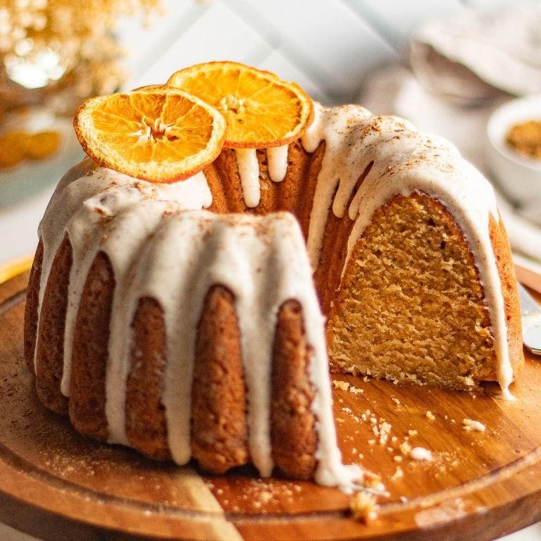 Spiced Chai Pound Cake with Icing