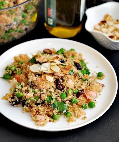 Spiced Salmon with Cranberry Quinoa Pilaf