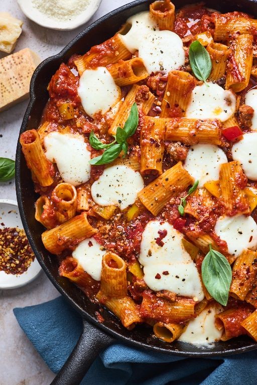 Spicy Baked Mostaccioli with Jalapeños