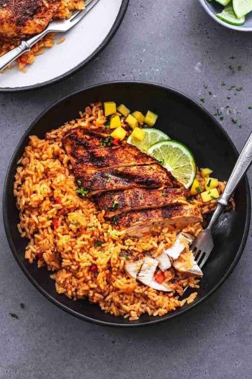 Spicy Cajun Chicken and Brown Rice Skillet