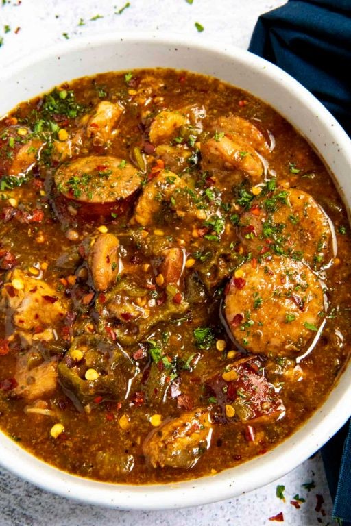 Spicy Cajun Chicken and Sausage Gumbo
