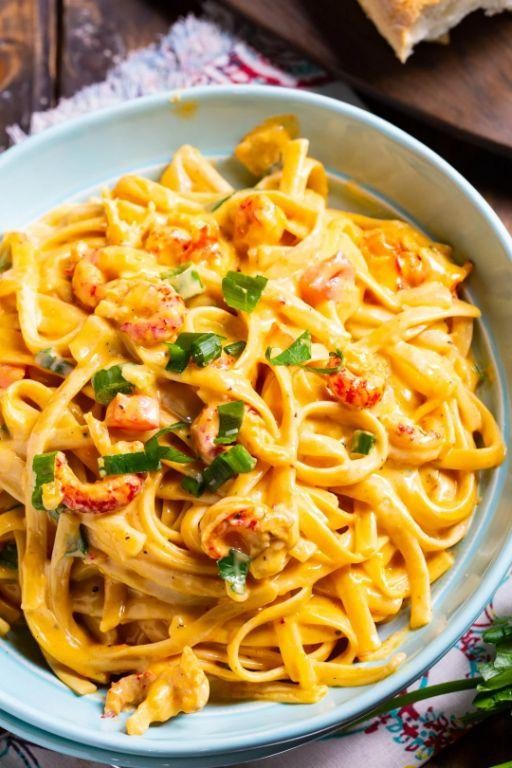 Spicy Cajun Crawfish Pasta