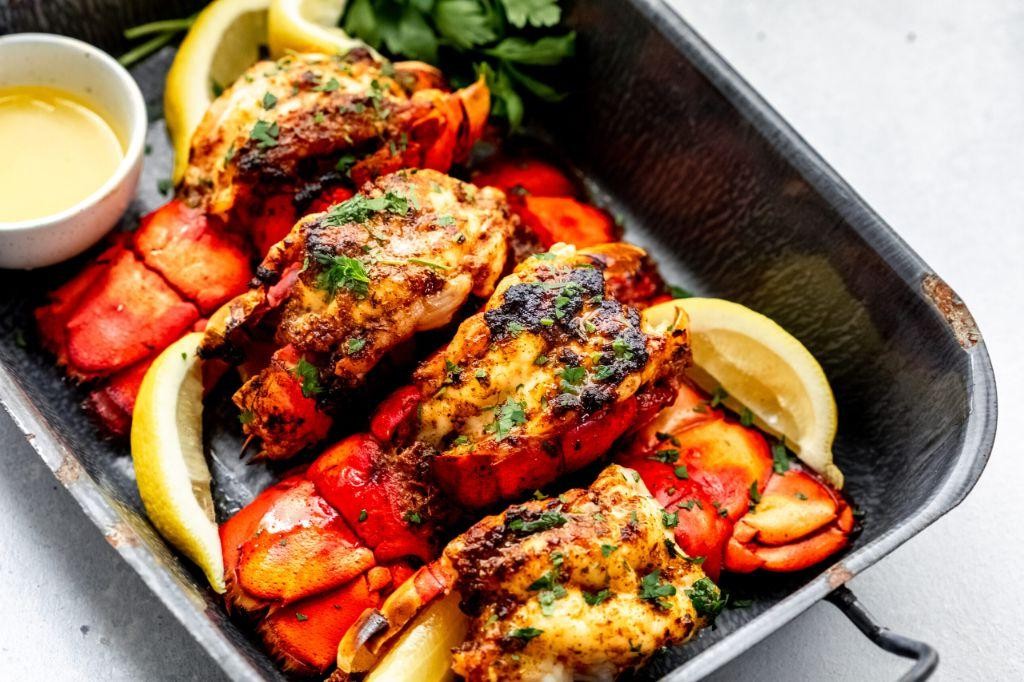 Spicy Cajun Grilled Lobster Tails