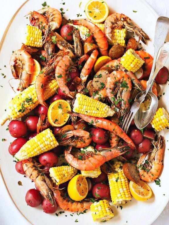 Spicy Creole Shrimp Boil with Andouille Sausage