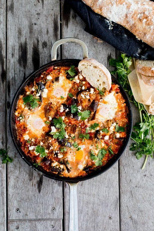 Spicy Eggplant and Tomato Shakshouka
