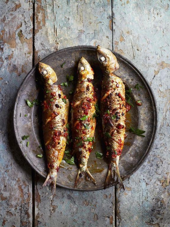 Spicy Harissa Grilled Sardines