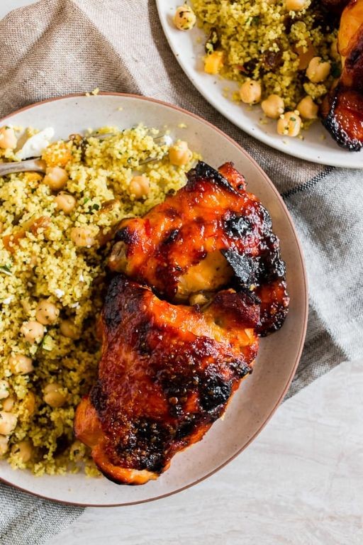 Spicy Harissa Roasted Chicken Thighs