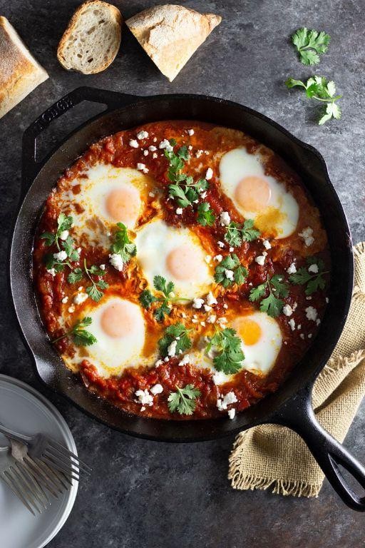 Spicy Harissa Shakshouka with Feta