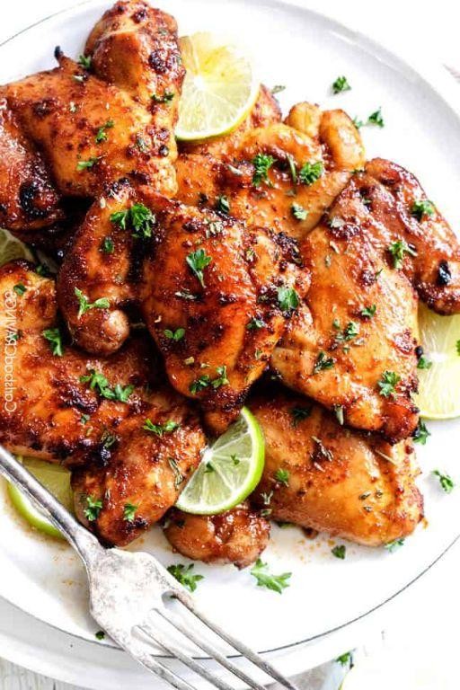 Spicy Honey Glazed Frozen Chicken Thighs