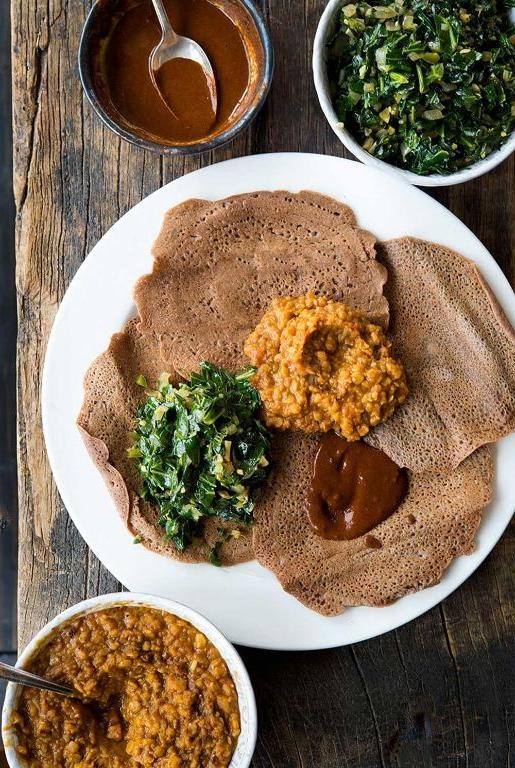 Spicy Injera with Jalapeño and Garlic Infusion