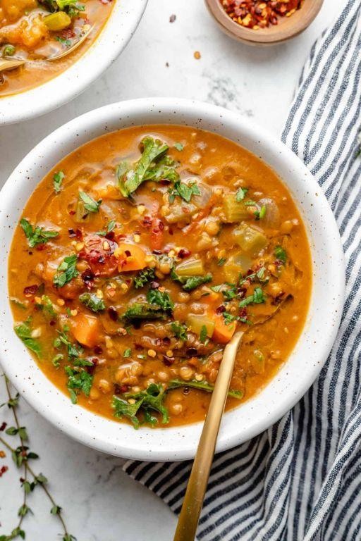 Spicy Lentil and Vegetable Soup