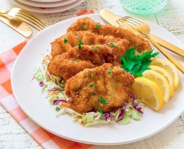 Spicy Wiener Schnitzel with Chili Aioli