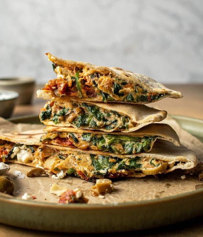 Spinach and Feta Stuffed Pocket