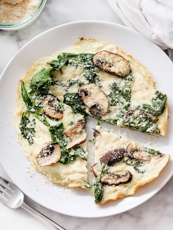 Spinach and Mushroom Egg White Omelette