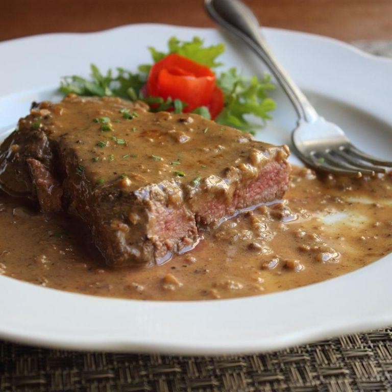 Steak Diane with Creamy Horseradish Sauce
