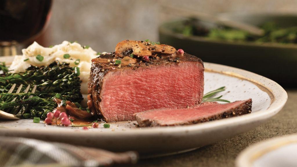 Steak Diane with Roasted Garlic Mashed Potatoes