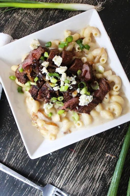 Steak Gorgonzola Mac and Cheese