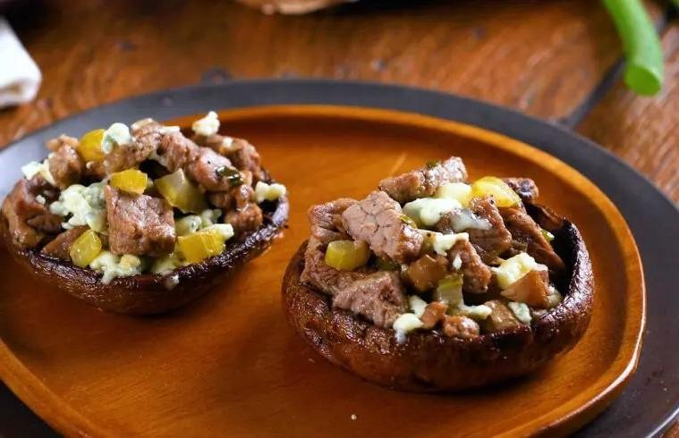 Steak Gorgonzola Stuffed Portobello Mushrooms