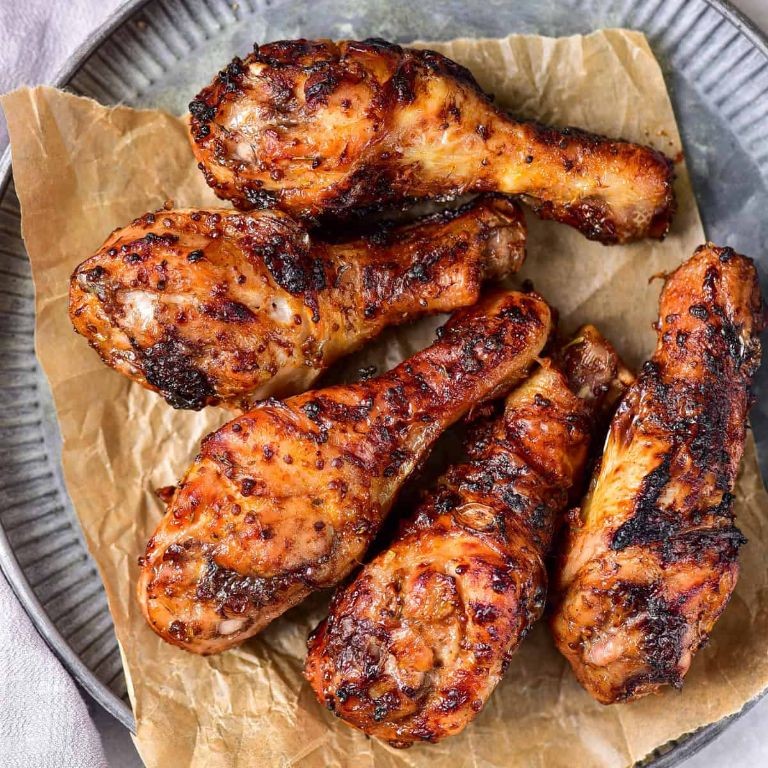 Sticky Maple Mustard Chicken Legs