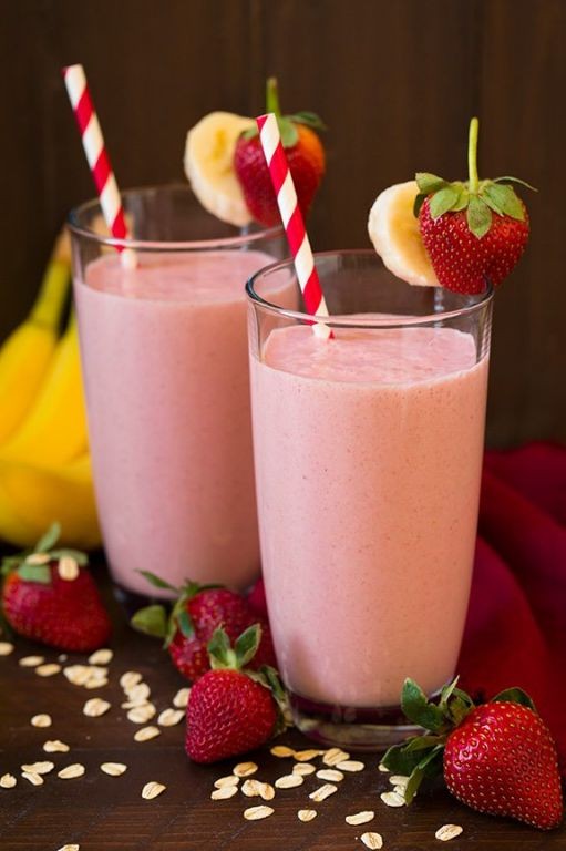 Strawberry Banana Oatmeal Smoothie